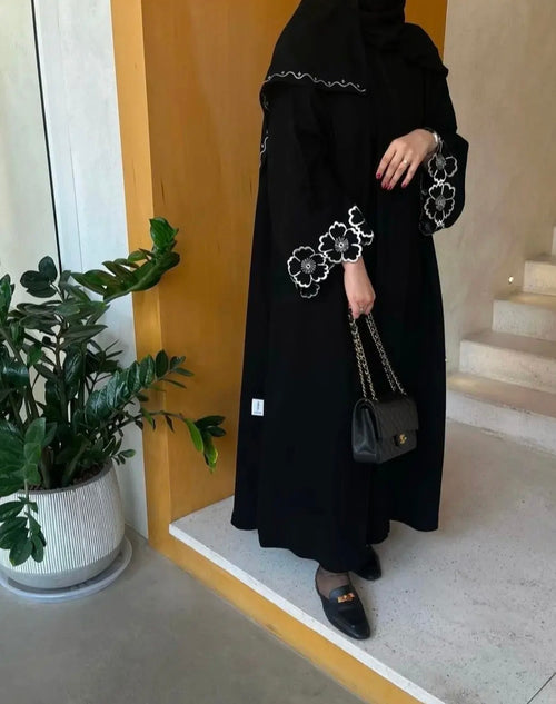 Black Embroidery Abaya